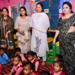 मंत्री ने किया आंगनबाड़ी केंद्र का औचक निरीक्षण
